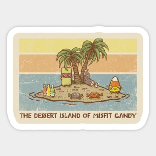 The Desserted Island of Misfit Candy Sticker